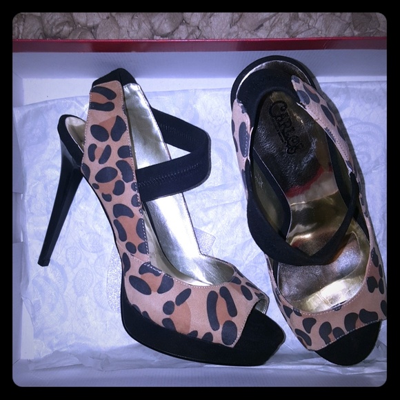 Carlos Santana Leopard Slingbacks - Picture 1 of 3